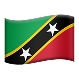 Flag For Saint Kitts And Nevis Emoji (Apple/iOS Version)