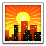 Sunset Over Buildings Emoji (Apple/iOS Version)