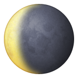 Waning Crescent Moon Symbol Emoji (Apple/iOS Version)