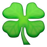 Four Leaf Clover Emoji (Apple/iOS Version)