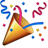 Party Popper Emoji (Apple/iOS Version)