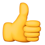 Thumbs Up Sign Emoji (Apple/iOS Version)