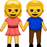 Man And Woman Holding Hands Emoji (Apple/iOS Version)