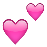 Two Hearts Emoji (Apple/iOS Version)