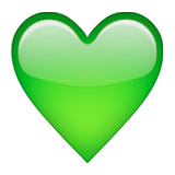Green Heart Emoji (Apple/iOS Version)