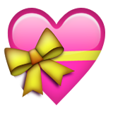 Heart With Ribbon Emoji (Apple/iOS Version)