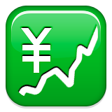 Chart With Upwards Trend And Yen Sign Emoji (Apple/iOS Version)