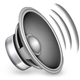 Speaker With Three Sound Waves Emoji (Apple/iOS Version)