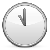 Clock Face Eleven Oclock Emoji (Apple/iOS Version)
