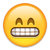 Grinning Face With Smiling Eyes Emoji (Apple/iOS Version)