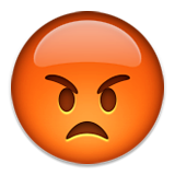 Pouting Face Emoji (Apple/iOS Version)