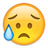 Disappointed But Relieved Face Emoji (Apple/iOS Version)