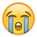 Loudly Crying Face Emoji (Apple/iOS Version)