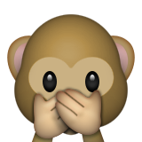 Speak-no-evil Monkey Emoji (Apple/iOS Version)