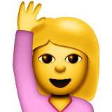 Happy Person Raising One Hand Emoji (Apple/iOS Version)