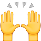 Person Raising Both Hands In Celebration Emoji (Apple/iOS Version)