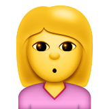 Person With Pouting Face Emoji (Apple/iOS Version)