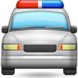 Oncoming Police Car Emoji (Apple/iOS Version)