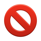 No Entry Sign Emoji (Apple/iOS Version)