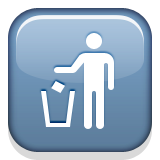 Put Litter In Its Place Symbol Emoji (Apple/iOS Version)