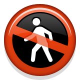 No Pedestrians Emoji (Apple/iOS Version)