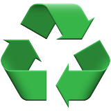 Black Universal Recycling Symbol Emoji (Apple/iOS Version)