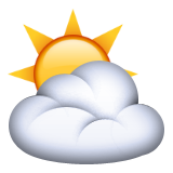 Sun Behind Cloud Emoji (Apple/iOS Version)