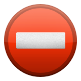 No Entry Emoji (Apple/iOS Version)