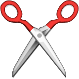 Black Scissors Emoji (Apple/iOS Version)