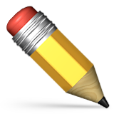 Pencil Emoji (Apple/iOS Version)