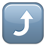 Arrow Pointing Rightwards Then Curving Upwards Emoji (Apple/iOS Version)
