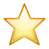 White Medium Star Emoji (Apple/iOS Version)