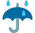 Umbrella With Rain Drops Emoji Icon