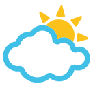 Sun Behind Cloud Emoji Icon