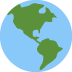 Earth Globe Americas Emoji (Twitter Version)