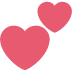 Two Hearts Emoji (Twitter Version)