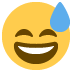 Smiling Face With Open Mouth And Cold Sweat Emoji (Twitter Version)