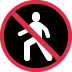 No Pedestrians Emoji (Twitter Version)