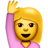 Happy Person Raising One Hand Emoji - Copy & Paste - EmojiBase!