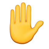 Raised Hand Emoji - Copy & Paste - EmojiBase!